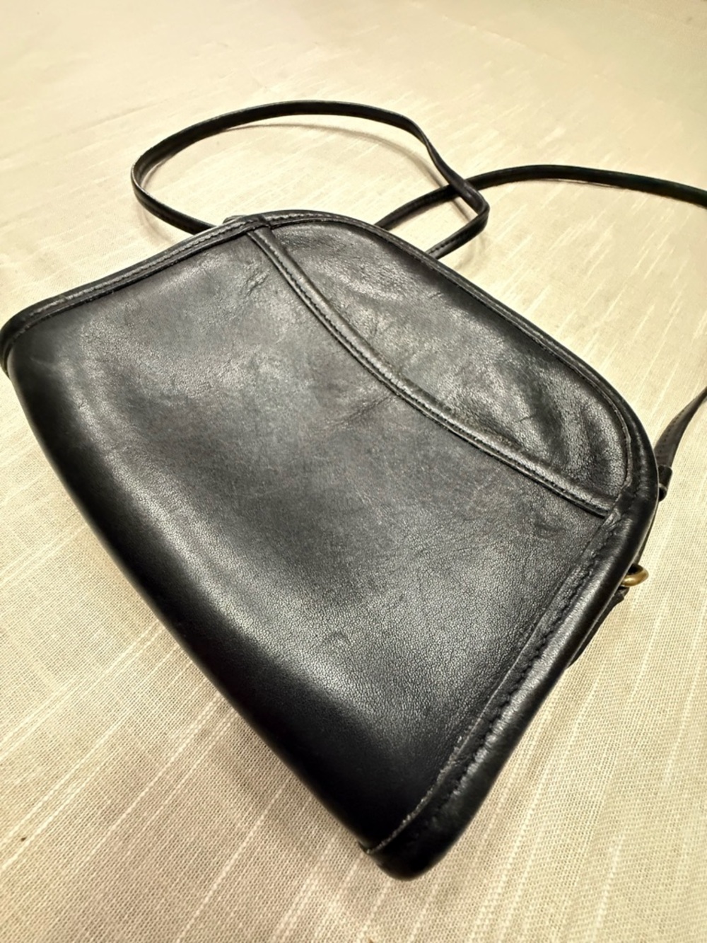 Coach Black Leather Small Crossbody with Front Slip Pocket - Picture 4 of 7